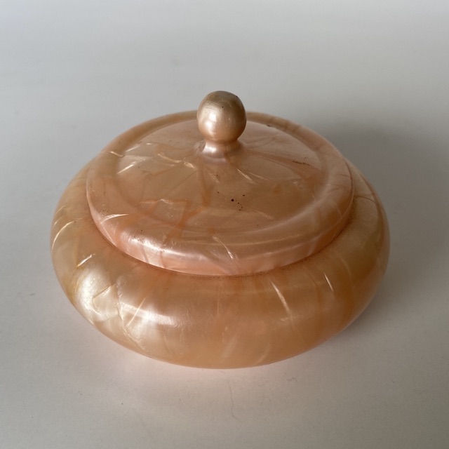 POWDER BOX, Vintage Pink Mother of Pearl